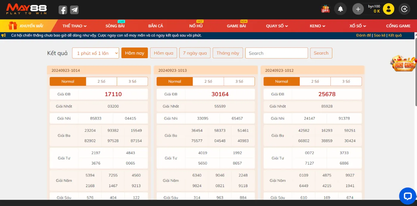 Xổ số siêu tốc may88